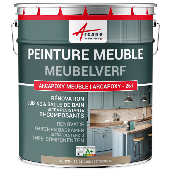 Meubelverf voor Keuken. Werkblad en Badkamer - ARCAPOXY -261 RAL 1019 - Grijsbeige - 1 kg tot 12 m²