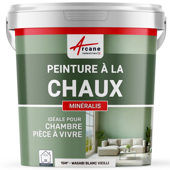 Peinture Blanche à la Chaux Naturelle Intérieure - MINERALIS Wasabi Blanc Vieilli - 15 m² 2.5 kg en 1 couche Peinture Blanche à la Chaux Naturelle Intérieure - MINERALIS Wasabi Blanc Vieilli - 15 m² 2.5 kg en 1 couche