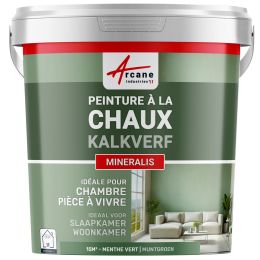 Kalkverf voor Binnen - MINERALIS Muntgroen - 15 m² 2.5 kg in 1 laag