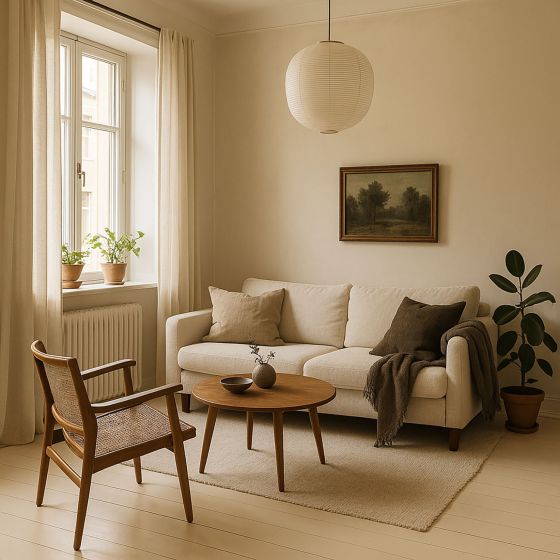 Peinture parquet bois, sol stratifié : ARCADÉCO PARQUET - Mise en situation - Ivoire clair