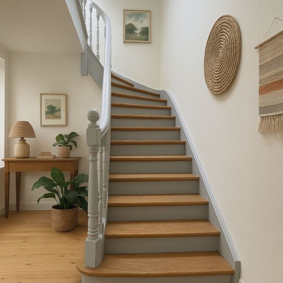 Peinture Escalier Bois : ARCADÉCO ESCALIER BOIS - Mise en situation - Telegris 4 