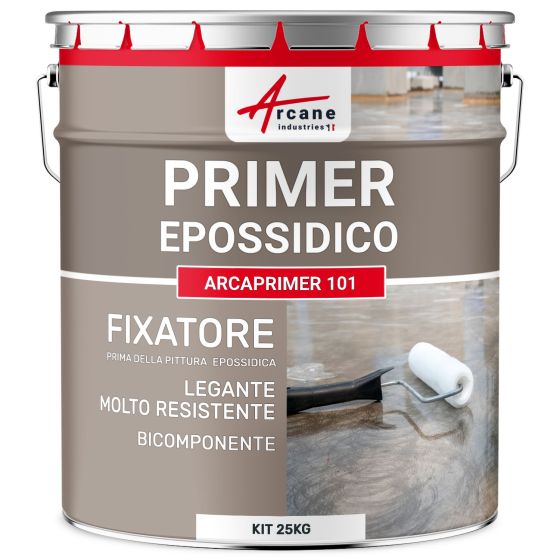 Primer e Fissativo Resina Epossidica Trasparente per Cemento, Pietra, Legno - ARCAPRIMER 101 25 kg