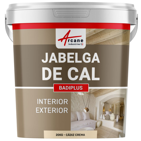 Jabelga de Cal para Paredes Interiores y Fachadas Exteriores - BADIPLUS Cádiz Crema - 20 kg  100 m²