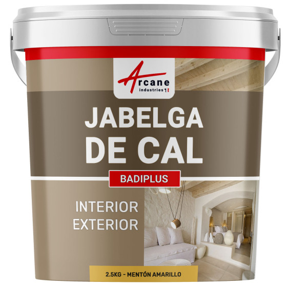 Jabelga de Cal Amarillo para Pared Interior y Fachada Exterior - BADIPLUS Mentón Amarillo - 2.5 kg 12.5 m² Jabelga de Cal Amarillo para Pared Interior y Fachada Exterior - BADIPLUS Mentón Amarillo - 2.5 kg 12.5 m²