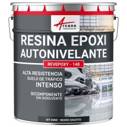 Resina epoxi para suelos. autonivelante - REVEPOXY - 148 25 kg - Negro Grafito - RAL 9011