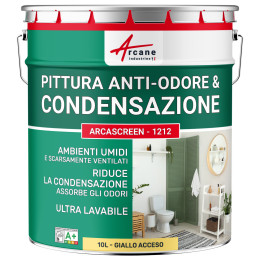 Pittura gialla anti-condensazione. anti-odori ambienti umidi ARCASCREEN - 1212 10 L - Giallo brillante RAL 095 90 50
