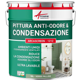 Vernice verde anti-condensa. anti-odori ambienti umidi ARCASCREEN - 1212 10 L - Verde Pallido - RAL 6021