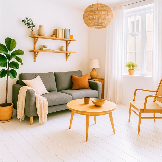 Peinture parquet bois, sol stratifié : ARCADÉCO PARQUET - Mise en situation - Blanc