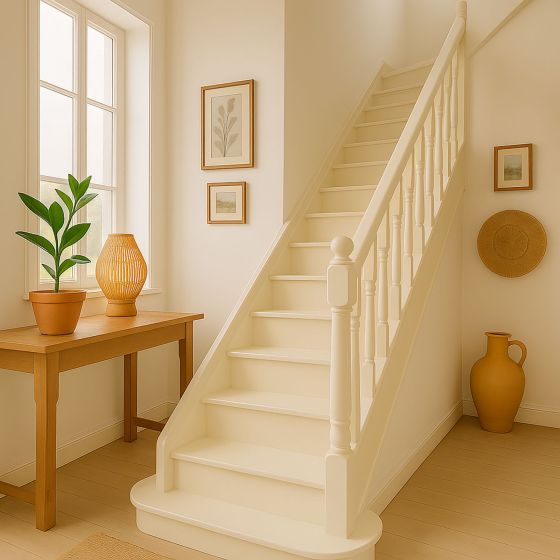 Pintura para escalera de madera - ARCADÉCO - 1668 - Mise en situation - Ivoire Clair