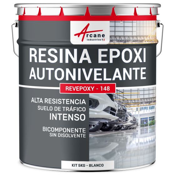Resina epoxi para suelos. autonivelante - REVEPOXY - 148 5 kg - Blanco