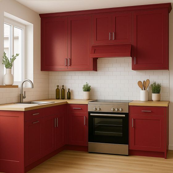 Peinture pour Meuble de Cuisine, plan de travail et Salle de Bain - ARCAPOXY MEUBLE - Mise en situation - Rouge Tomate