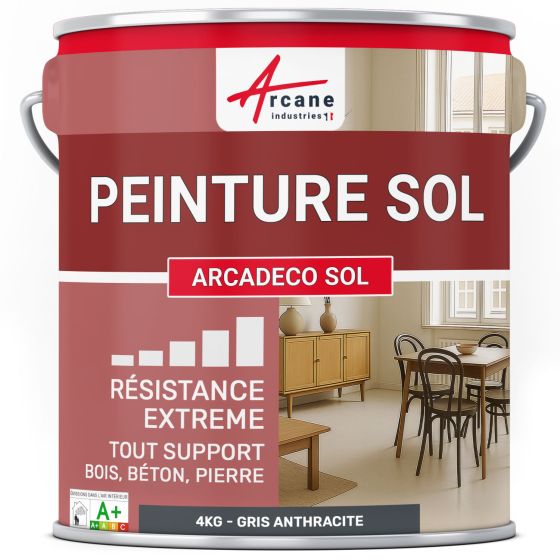 Peinture Sol ARCADÉCO  - Gris Anthracite - RAL 7016 - 4 kg