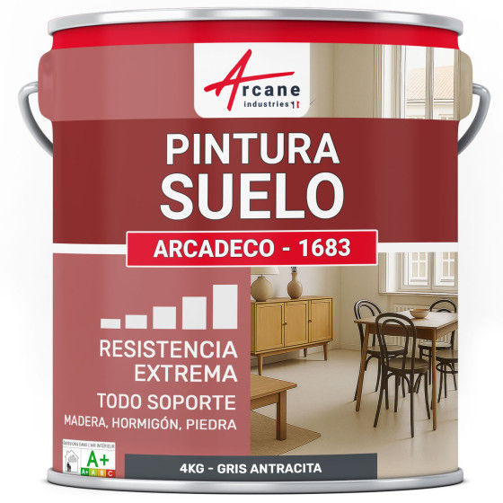 Pintura suelo interior ARCADECO - 1693 4 kg - Gris Antracita - RAL 7016
