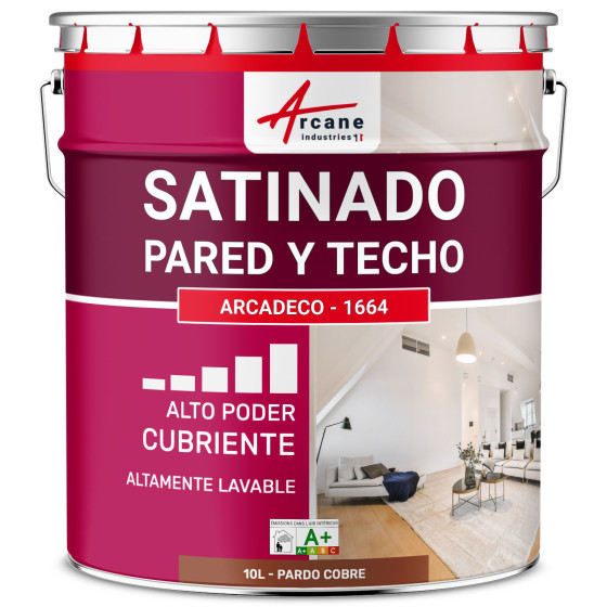 Pintura mural acrílica satinada blanca: ARCADECO - 1664 Blanco - 2.5 L