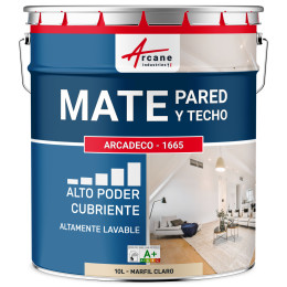 Pintura mural acrílica mate beige: ARCADÉCO - 1665 Marfil Claro - RAL 1015 - 10 L