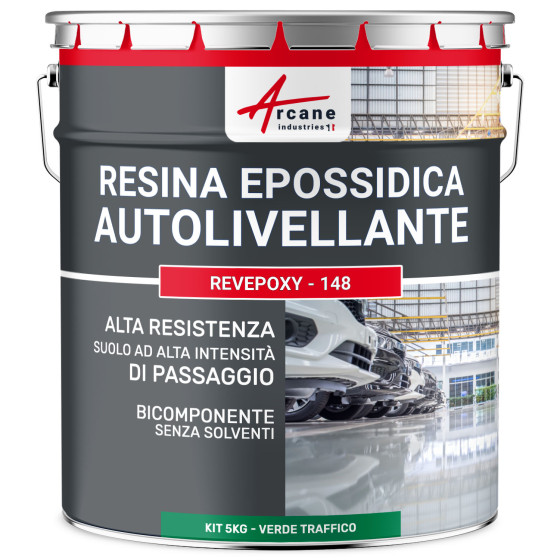 Resina Epossidica Verde. autolivellante - REVEPOXY - 148 5 kg - Verde segnaletica - RAL 6024