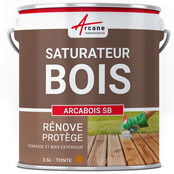 Saturateur terrasse en bois naturel : ARCABOIS SB-2-5L-Pin-doregon-Couleur / Aspect Saturateur terrasse en bois naturel : ARCABOIS SB-2-5L-Pin-doregon-Couleur / Aspect