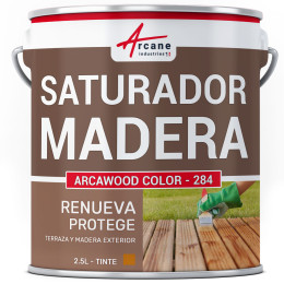 Saturador para terraza de madera natural ARCABOIS SB 2.5 L (hasta 12.5 m²) Pino de Oregón Tinte Naranja