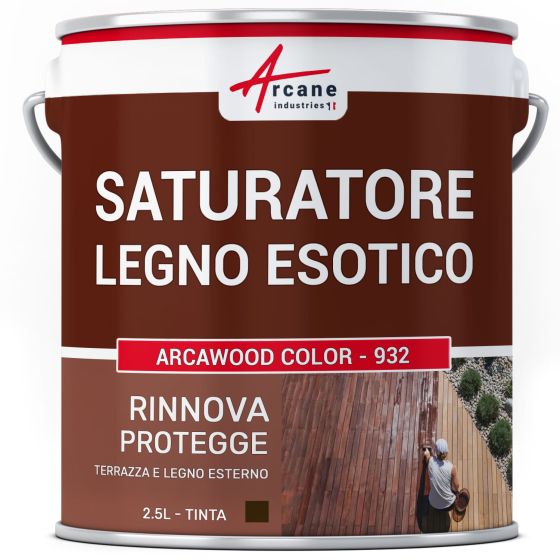 ARCAWOOD COLOR - 932 2.5 L (fino a 12.5 m²) Rovere Scuro Tinta Marrone ARCAWOOD COLOR - 932 2.5 L (fino a 12.5 m²) Rovere Scuro Tinta Marrone