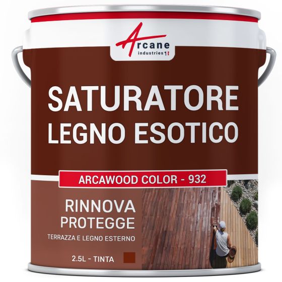 Saturatore per Legno Esotico - ARCAWOOD COLOR - 932 2.5 L (fino a 12.5 m²) Mogano - Tinta Rossa Saturatore per Legno Esotico - ARCAWOOD COLOR - 932 2.5 L (fino a 12.5 m²) Mogano - Tinta Rossa