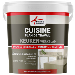 Beton cire Keuken Werkblad Achterwand Granaatrood - 10 m²