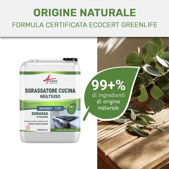 Limpiador desengrasante para cocina natural : Arcanet - 1747 - Certificado ECOCERT