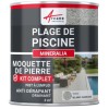 Kit Moquette de Pierre Piscine Drainante - Revêtement Antidérapant pour plage de piscine Résistant Chlore, Sel et UV : MINERALIA