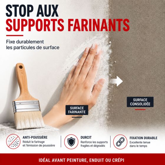 Fixateur hydrofuge support friable anti poussière: ARCAFIX