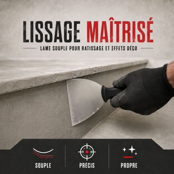 Spatule enduit et béton ciré - Couteau enduit américain Outil Parfait