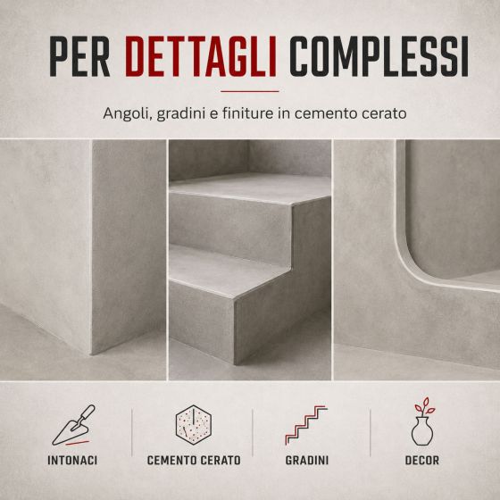 Spatola per intonaco e cemento cerato - Cazzuola americana Outil Parfait