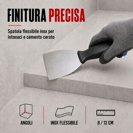 Spatola per intonaco e cemento cerato - Cazzuola americana Outil Parfait