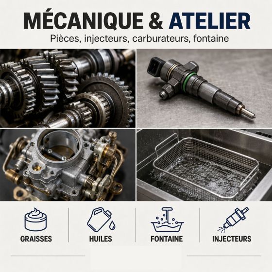 DÉGRAISSANT PIÈCES MÉCANIQUES - Solvant dégraissage Mécanique Nettoyant injecteur carburateur Fontaine graisse huile de coupe