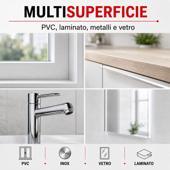 Detergente per lavagna in plastica bianca pvc, alcol free