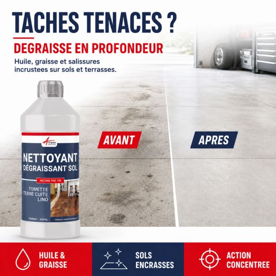 Nettoyant dégraissant carrelage sol et extérieur - NETTOYANT DÉGRAISSANT SOL