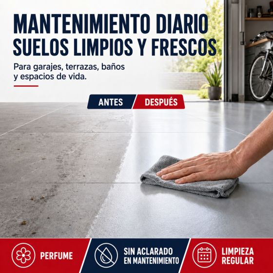 Limpiador desengrasante para suelos de baldosas y exteriores - LIMPIADOR DESENGRASANTE PARA SUELOS