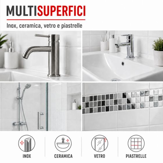 Disincrostante per calcare, per doccia e sanitari del bagno