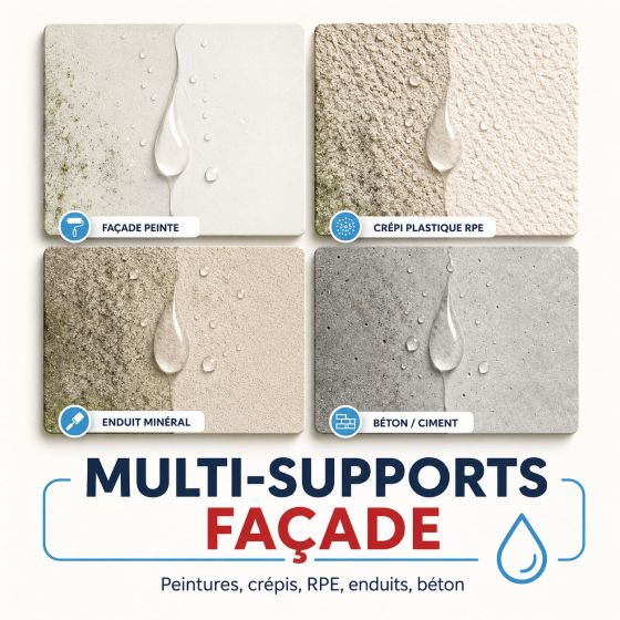 Nettoyant rénovateur crépis façade - RÉNOVATEUR FACADES