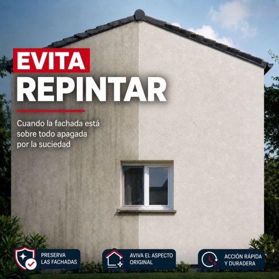Limpiador renovador de revocos para fachadas - RENOVADOR DE FACHADAS