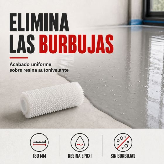 RODILLO DE DESAIREACIÓN - Rodillo de desaireación para pinturas de suelo y resinas ROTA