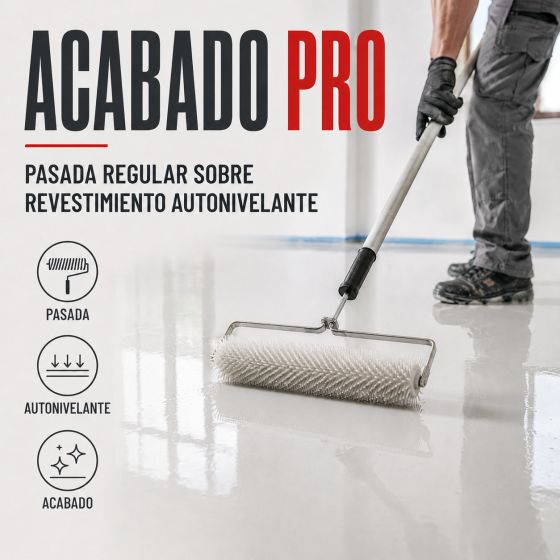 RODILLO DE DESAIREACIÓN - Rodillo de desaireación para pinturas de suelo y resinas ROTA