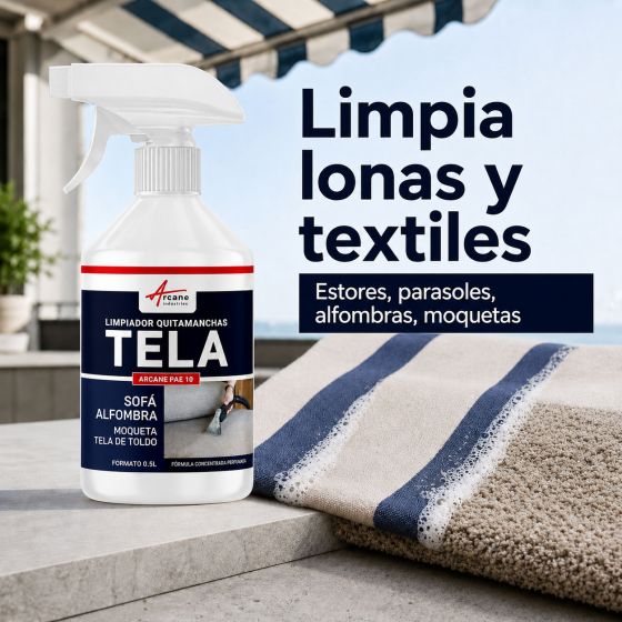 Limpiador para tela de toldo, sombrilla, alfombra - LIMPIADOR DE TELAS Y TEXTILES