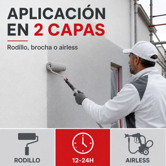 Pintura acrílica para exteriores, impermeable y duradera para fachadas exteriores - ARCAFAÇADE RENOV