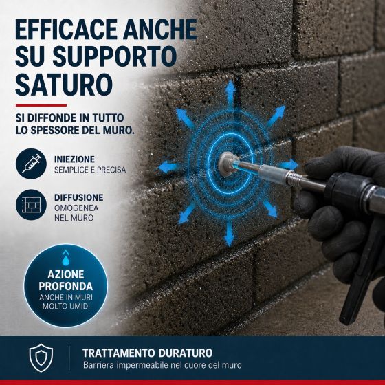 Trattamento antiumidità pareti umide, Barriera impermeabile ARCAFLUID - 14