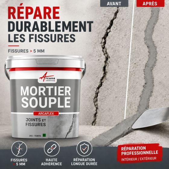 Mortier joint souple pour traitement de fissure : ARCAFLEX
