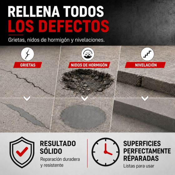 Mortero epoxi de reparación para agujeros y baches: DURPOX