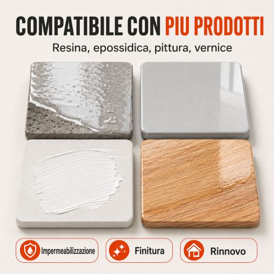 Pennello universale per applicazione resina, epossidica, vernice e vernice trasparente