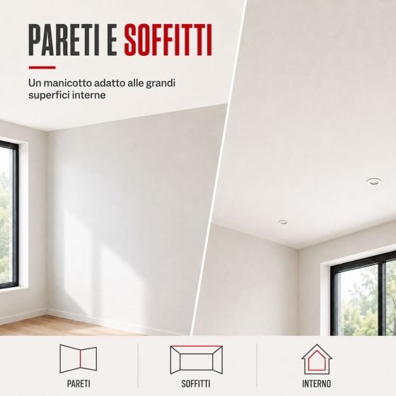 Rullo in microfibra da 12 mm
