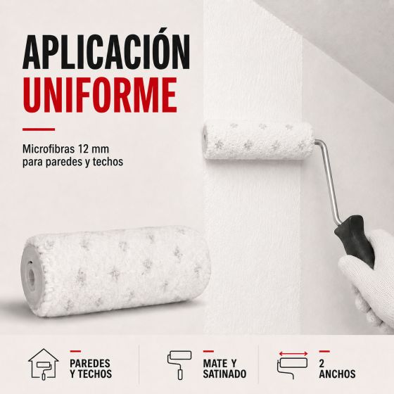 Rodillo de microfibra 12 mm
