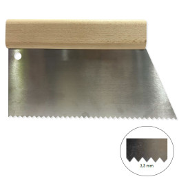 Spatola dentata 25cm denti 3,5mm 25 cm, denti : 3.5 mm