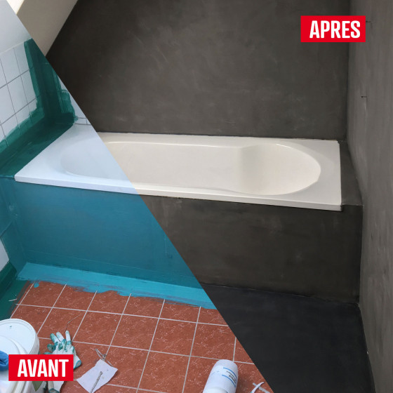 4-béton ciré sur carrelage - KIT BETON CIRE SUR CARRELAGE